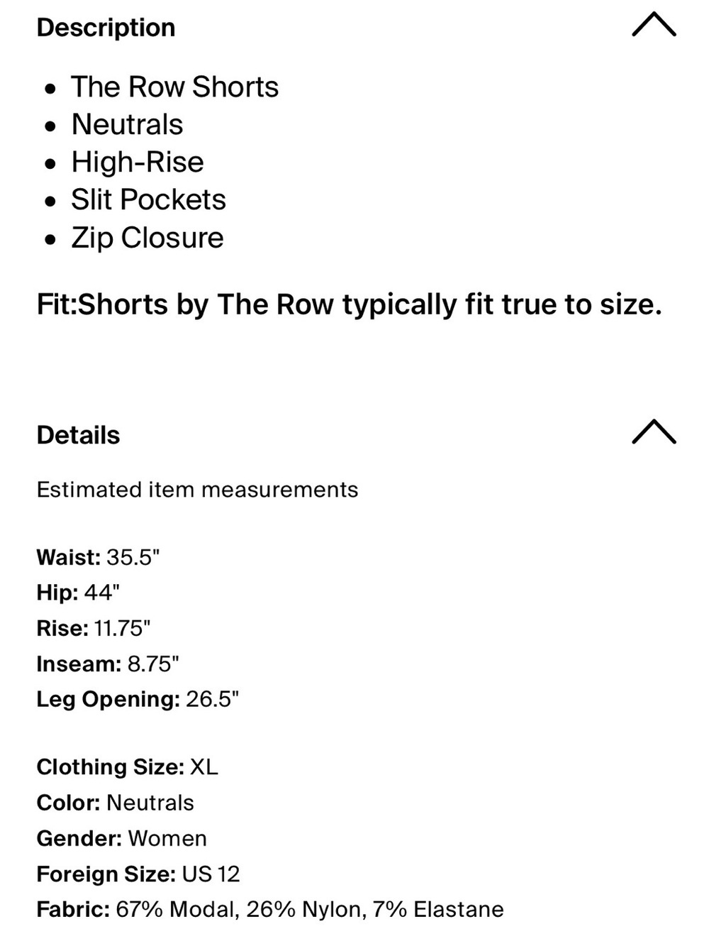 The Row High-Rise Shorts in Cream 12 - Picture 3 of 6